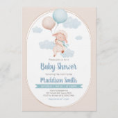 Invitation Little Lamb Baby Shower (Devant)