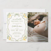 Invitation Little Lemon a hâte de vous presser Baby Shower (Devant)