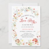 Invitation Little Love Baby shower Bug (Devant)