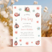 Invitation Little Love Bug Est En Chemin Fille Baby shower