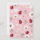 Invitation Little Love Bug Ladybug Daisy Baby Shower (Dos)