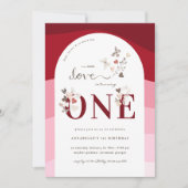 Invitation Little Love Valentine | Boho 1er anniversaire (Devant)