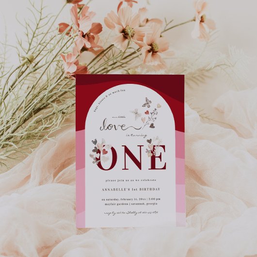Invitation Little Love Valentine | Boho 1er anniversaire