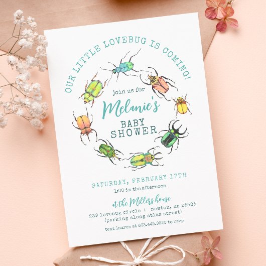 Invitation Little Lovebug Baby shower
