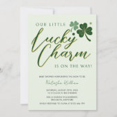 Invitation Little Lucky Charm St Patrick's Baby shower (Devant)