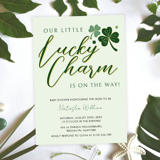 Invitation Little Lucky Charm St Patrick's Baby shower