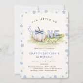 Invitation Little M. Onederful Bow Cravate Citrouille 1er ann (Devant)