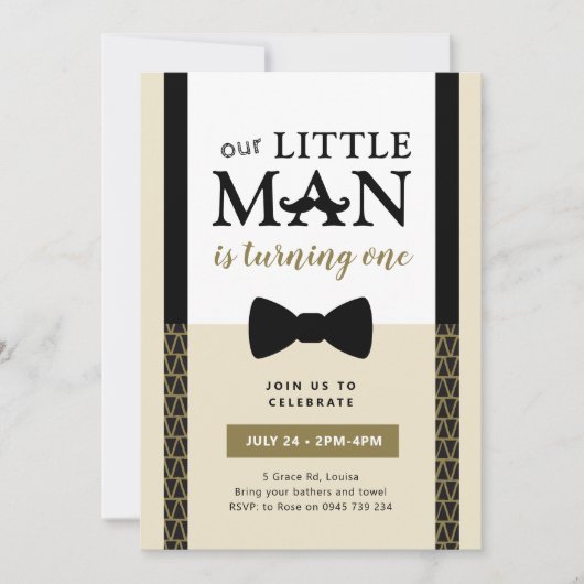 Invitation Little Man, anniversaire Little Man (Devant)