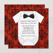 Invitation Little Man Baby shower (Devant / Derrière)