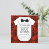 Invitation Little Man Baby shower (Debout devant)