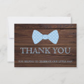 Invitation Little Man Baby shower | Bowtie Merci (Devant)