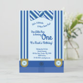 Invitation Little Man Boy 1er Anniversaire Mignonnes Invitati (Debout devant)