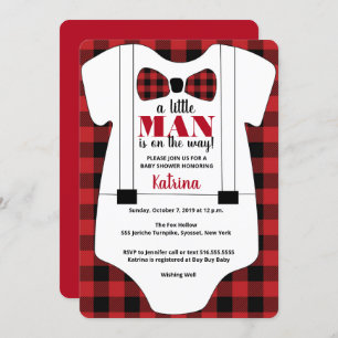 Invitation Little Man est sur le chemin du Baby shower