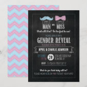 Invitation Little Man ou Little Miss ? Révélation de genre (Devant / Derrière)