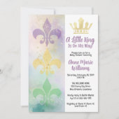 Invitation Little Mardi Gras King Baby Shower  (Devant)