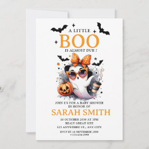 Invitation Little mignon Boo est presque dû Baby shower