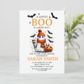 Invitation Little mignon Boo est presque dû Baby shower (Debout devant)