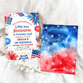 Invitation Little Miss Firecracker 4 juillet 1er anniversaire