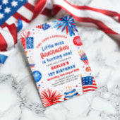 Invitation Little Miss Firecracker 4 juillet 1er anniversaire
