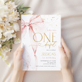 Invitation Little Miss ONEderful 1st Birthday Pink Bow