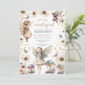 Invitation Little Miss ONEderful Fairy Girl's 1st Birthday (Debout devant)