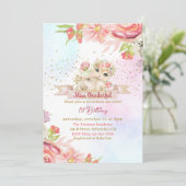 Invitation Little Miss Onederful Kitten 1er anniversaire (Debout devant)