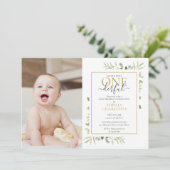 Invitation Little Miss ONEderful Photo mignonne fille 1er ann (Debout devant)