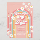 Invitation Little Miss Onederful Super Arc-en-ciel 1er annive (Devant / Derrière)