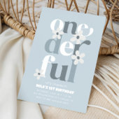 Invitation Little Miss Onederful Super Daisy 1er anniversaire