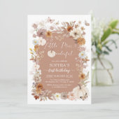 Invitation Little Miss ONEderful Wildflower 1st Birthday (Debout devant)