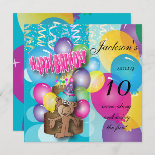 Invitation Little Monkey Anniversaire de enfant Party
