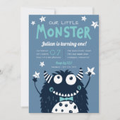 Invitation Little Monster Anniversaire de enfant Party (Devant)