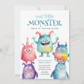 Invitation Little Monster Anniversaire de enfant Party (Devant)