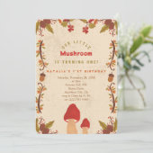 Invitation Little Mushroom Automne 1er anniversaire (Debout devant)