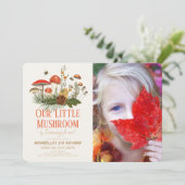 Invitation Little Mushroom Automne Automne Anniversaire de en (Debout devant)