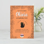 Invitation Little Nice Chat fête d'anniversaire (Debout devant)