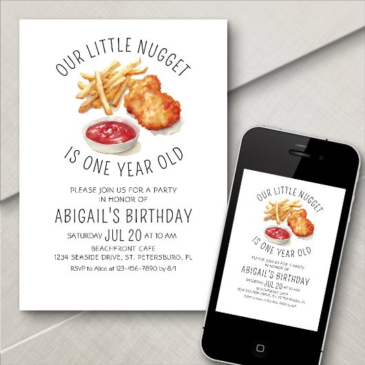 Invitation Little Nugget 1er anniversaire