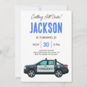 Invitation Little Officer Police Birthday | Personalized  (Devant)
