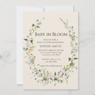 Invitation Little One In Bloom Baby shower