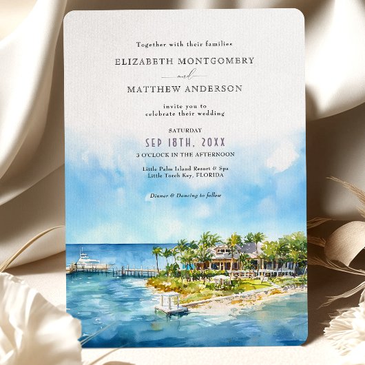 Invitation Little Palm Island Resort Floride Mariage