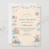 Invitation Little Patriot Welcome Baby Shower (Devant)