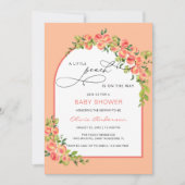Invitation Little Peach est sur le chemin Baby shower (Devant)