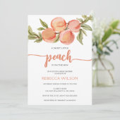 Invitation Little Peach est sur le chemin Baby shower Invitat (Debout devant)