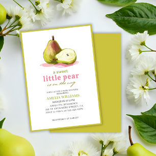 Invitation Little Pear est sur le chemin du baby shower à thè