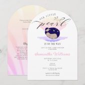 Invitation Little Pearl Beach Océan Sous Le Baby shower De Me (Devant / Derrière)