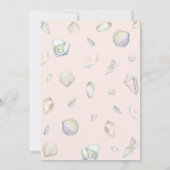 Invitation Little Pearl Seashells Ocean Beach Baby shower (Dos)