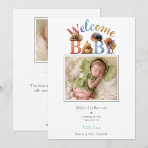 Invitation Little Peep & Co. Bienvenue Bébé