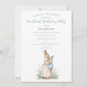 Invitation Little Peter Rabbit et maman 1er anniversaire (Devant)