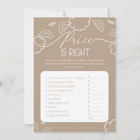 Invitation Little Piece of Heaven beige Price is Right Game (Devant)