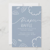 Invitation Little Piece of Heaven Blue Diaper Raffle Table (Dos)